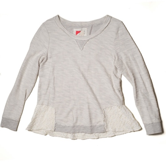Anthropologie Tops - Anthropologie Lace Sweatshirt